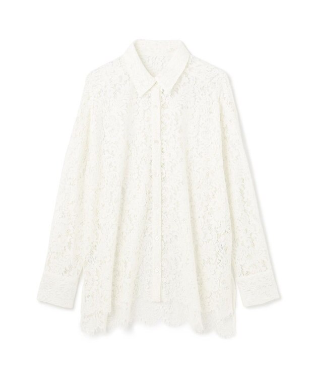 GRACE CONTINENTAL コードレースオーバーシャツ ホワイト