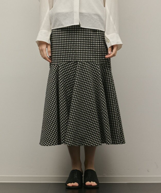 GRACE CONTINENTAL チェックマーメイドスカート ベージュ