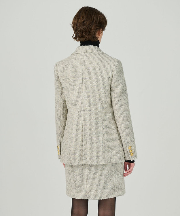 GRACE CONTINENTAL ラメループツイードジャケット ベージュ