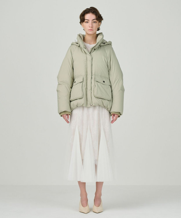 GRACE CONTINENTAL レースレイヤードチュールスカート ホワイト