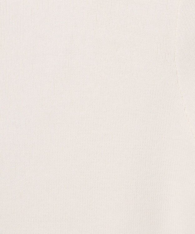 GRACE CONTINENTAL タフタケープ付ニットトップ ホワイト