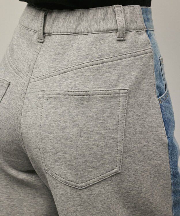 GRACE CONTINENTAL コンビドロストデニムパンツ ブルー