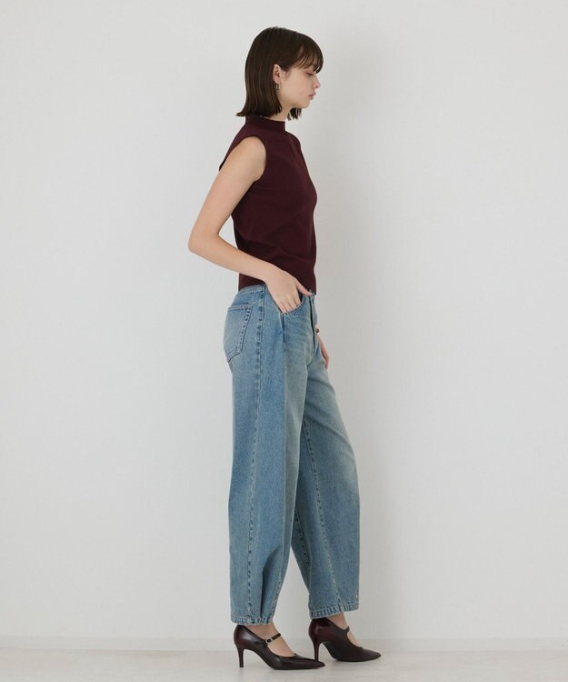 GRACE CONTINENTAL ラップ2wayデニムパンツ ブルー