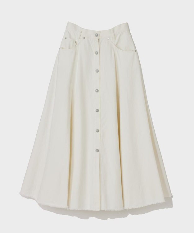 GRACE CONTINENTAL サーキュラーデニムスカート ホワイト