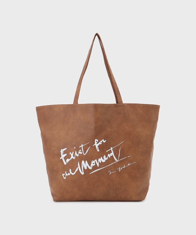 GRACE CONTINENTAL ロゴレザートート ブラウン