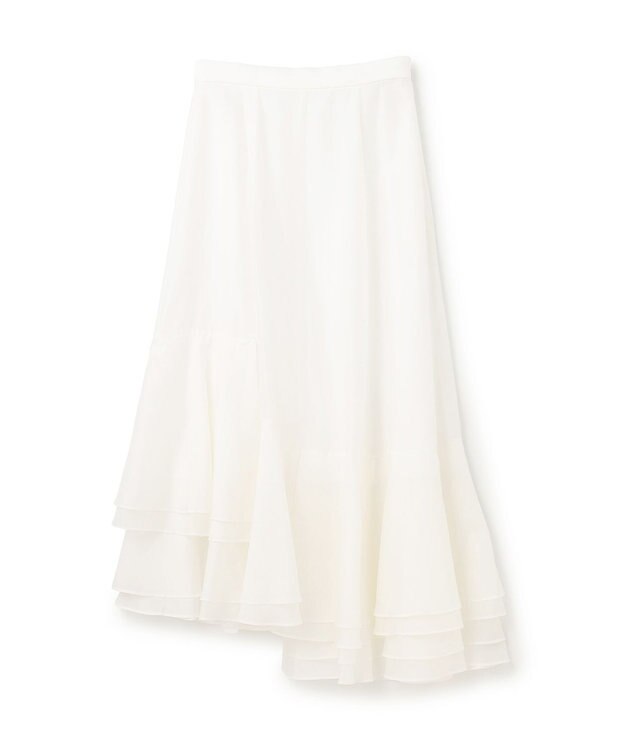 GRACE CONTINENTAL イレギュラーヘムスカート ホワイト