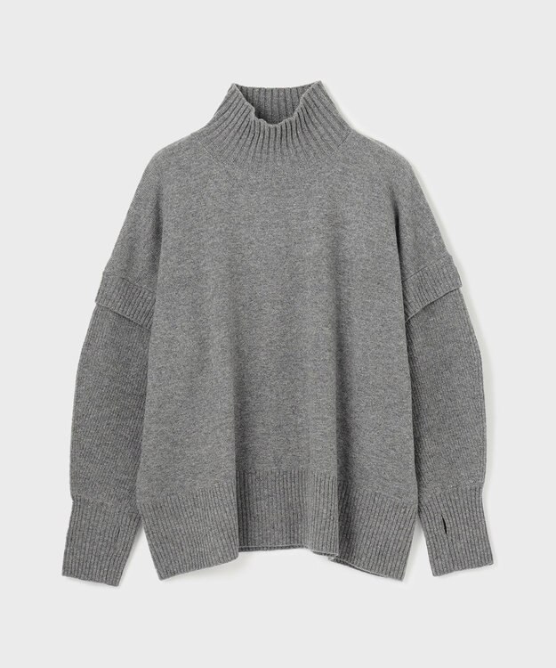 GRACE CONTINENTAL クーマラムニットトップ グレー