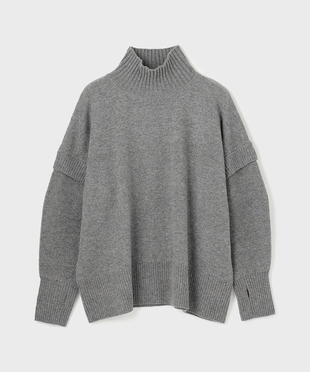 GRACE CONTINENTAL クーマラムニットトップ グレー