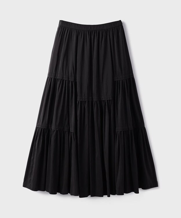 GRACE CONTINENTAL ティアードロングスカート ブラック