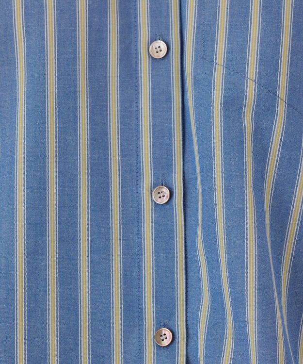 GRACE CONTINENTAL ストライプショートシャツ ブルー