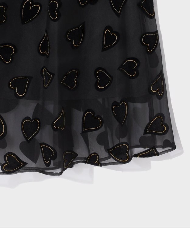 GRACE CONTINENTAL ハートオパールスカート ブラック
