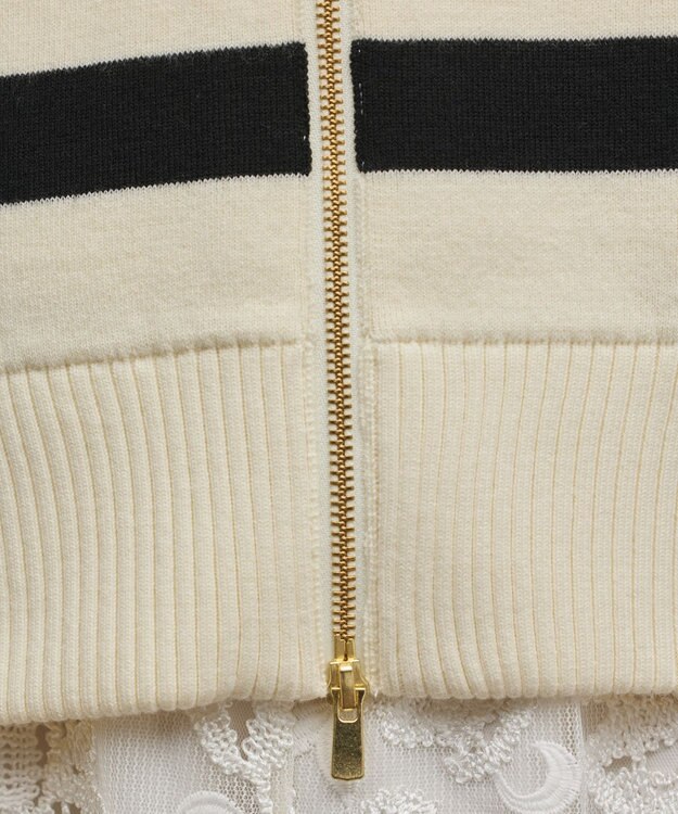 GRACE CONTINENTAL フォルムニットパーカー バイカラー