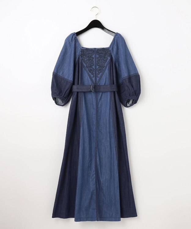 【新品タグ付】GRACE CONTINENTAL コードレースフレアワンピース デニム刺繍フレアワンピース / GRACE CONTINENTAL | GRACE