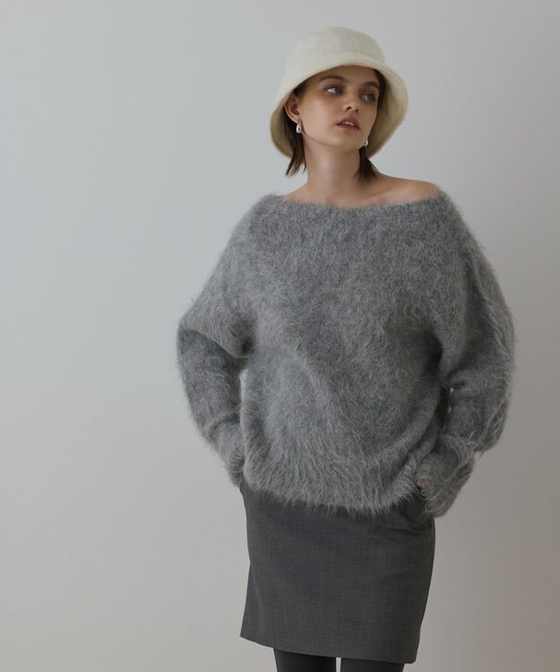 GRACE CONTINENTAL オーバーニットトップ グレー