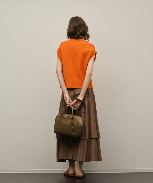 GRACE CONTINENTAL ブークレニットベスト オレンジ