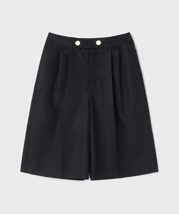 GRACE CONTINENTAL リネンタッチハーフパンツ ネイビー