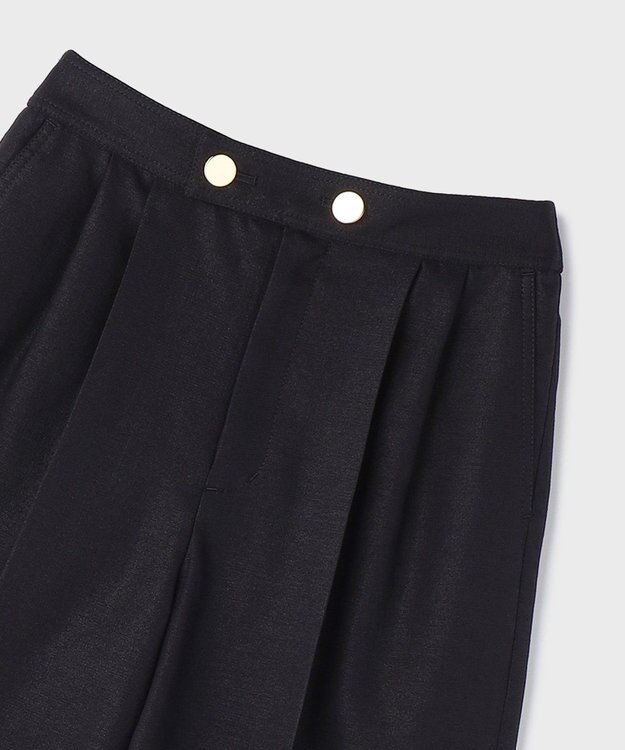 GRACE CONTINENTAL リネンタッチハーフパンツ ネイビー