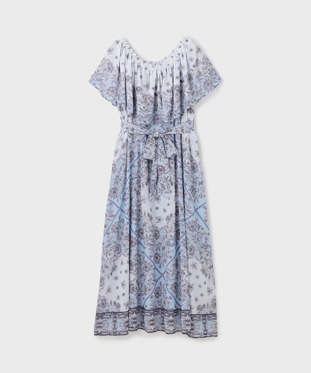 GRACE CONTINENTAL マルチWAYシフォンワンピース ブルー