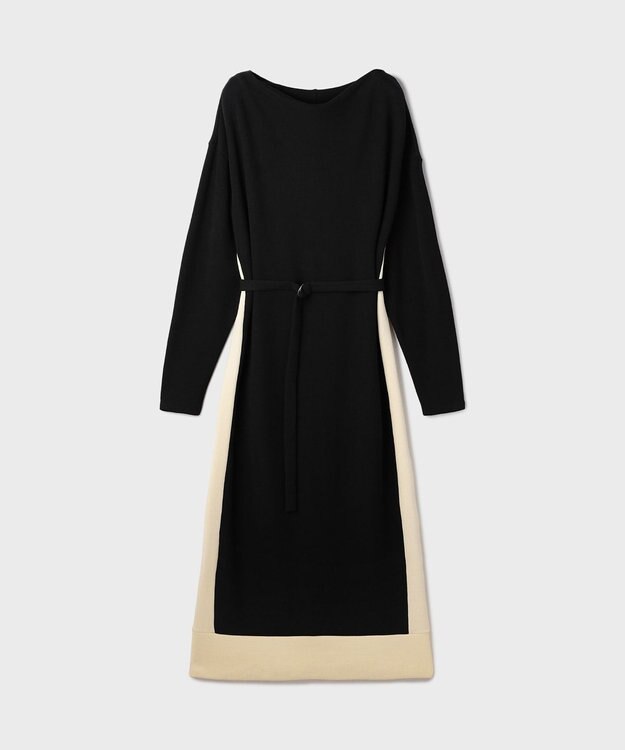 GRACE CONTINENTAL バイカラーカットワンピース ブラック