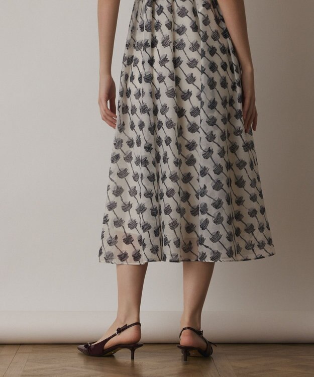 GRACE CONTINENTAL ドローイングプリントワンピース キナリ