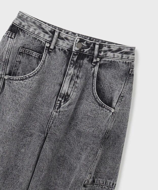 GRACE CONTINENTAL エッグラインデニムパンツ ブラック