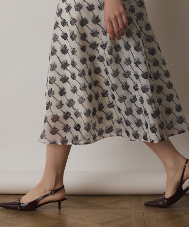 GRACE CONTINENTAL ドローイングプリントワンピース キナリ