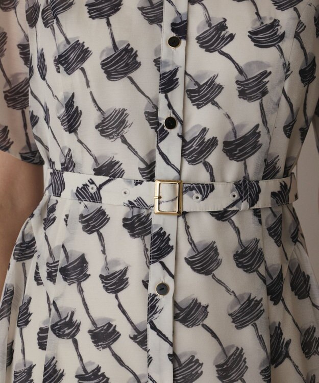 GRACE CONTINENTAL ドローイングプリントワンピース キナリ