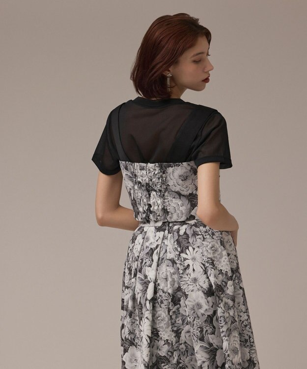 GRACE CONTINENTAL アンティークフラワーベアトップ ブラック