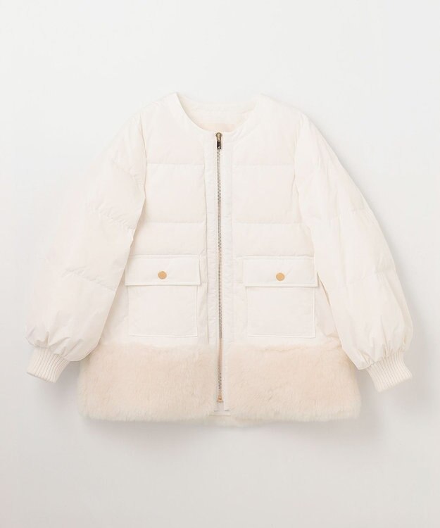 GRACE CONTINENTAL ボアコンビダウンジャケット キナリ