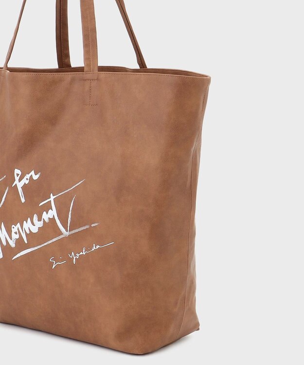 GRACE CONTINENTAL ロゴレザートート ブラウン