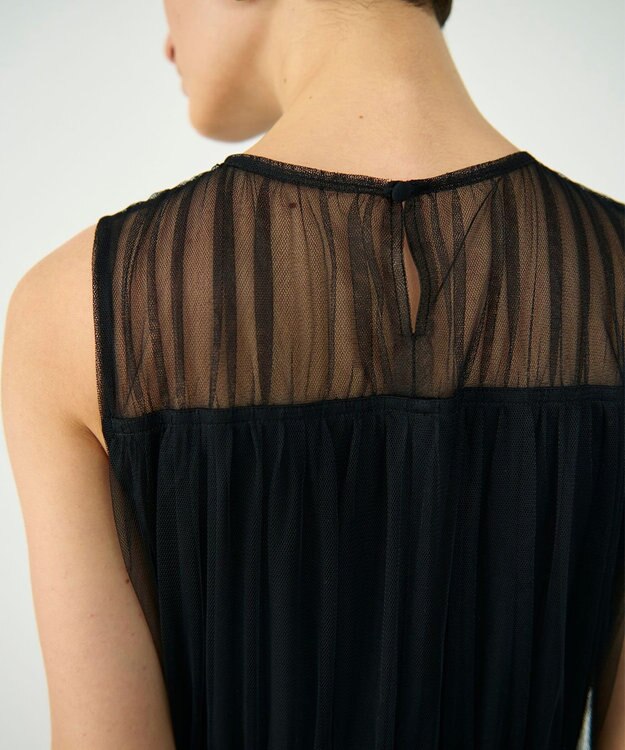 GRACE CONTINENTAL チュールティアードワンピース ブラック