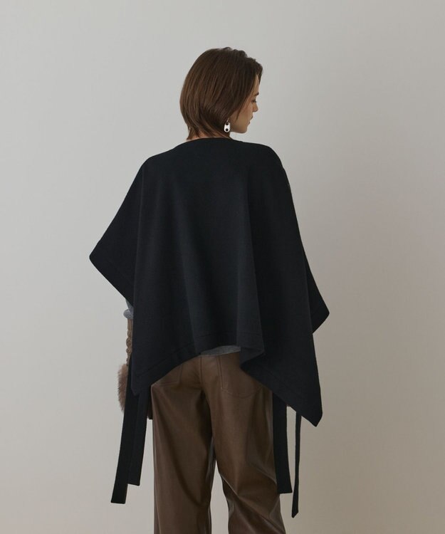 GRACE CONTINENTAL ライトビーバーポンチョ ブラック