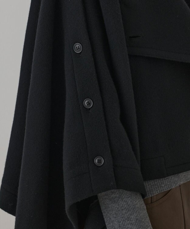 GRACE CONTINENTAL ライトビーバーポンチョ ブラック