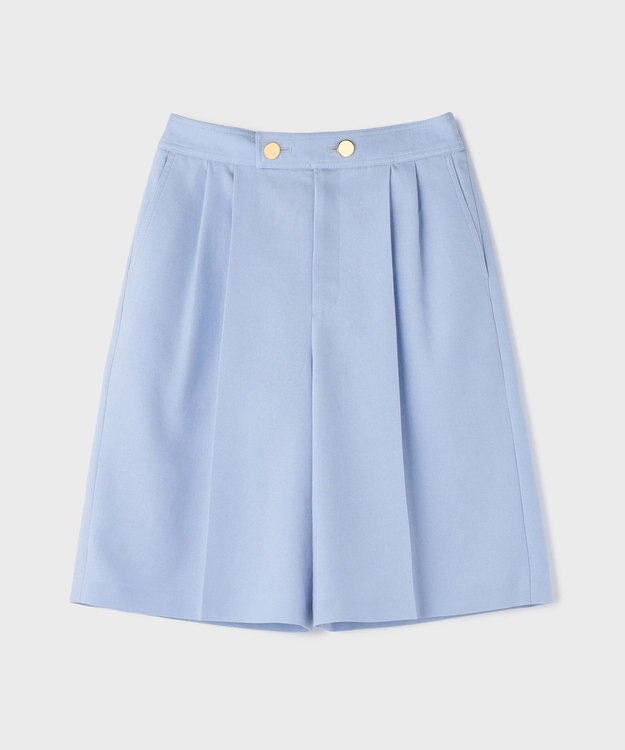 GRACE CONTINENTAL リネンタッチハーフパンツ サックス