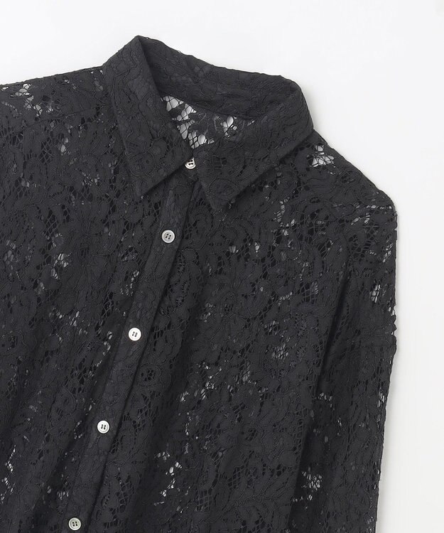 GRACE CONTINENTAL コードレースオーバーシャツ ブラック