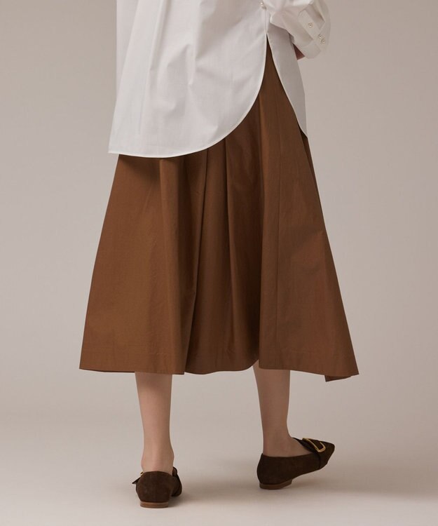 GRACE CONTINENTAL コーティングタックスカート キャメル