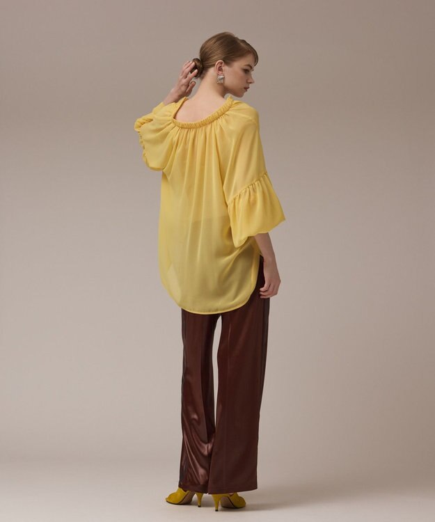 GRACE CONTINENTAL ボリュームカフタントップ イエロー