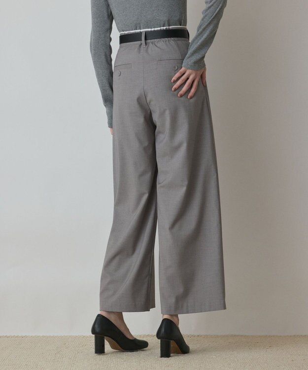 GRACE CONTINENTAL タックワイドパンツ グレー