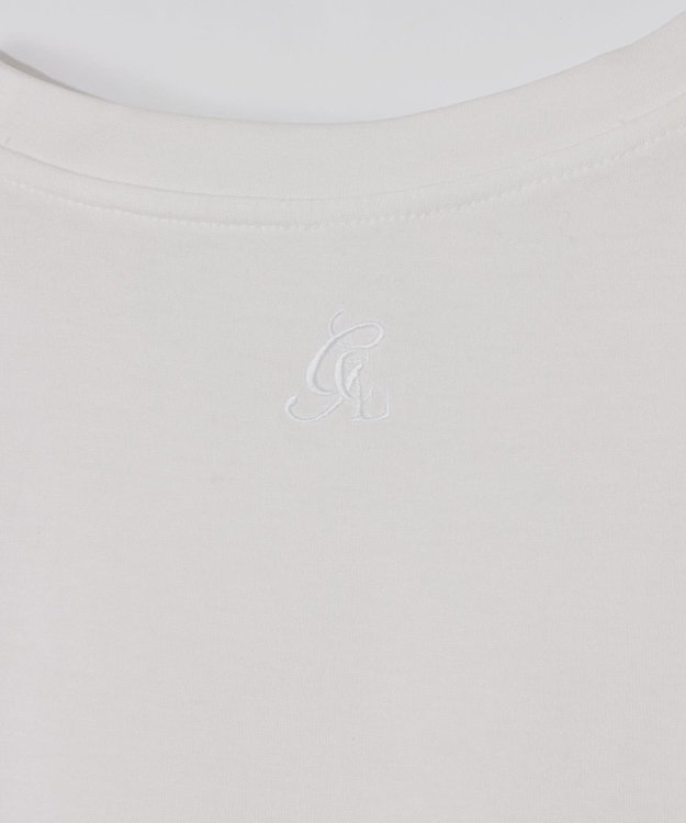 GRACE CONTINENTAL バックロゴ刺繍ノースリーブ ホワイト