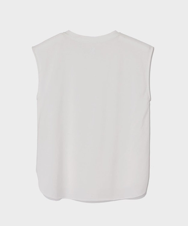 GRACE CONTINENTAL バックロゴ刺繍ノースリーブ ホワイト