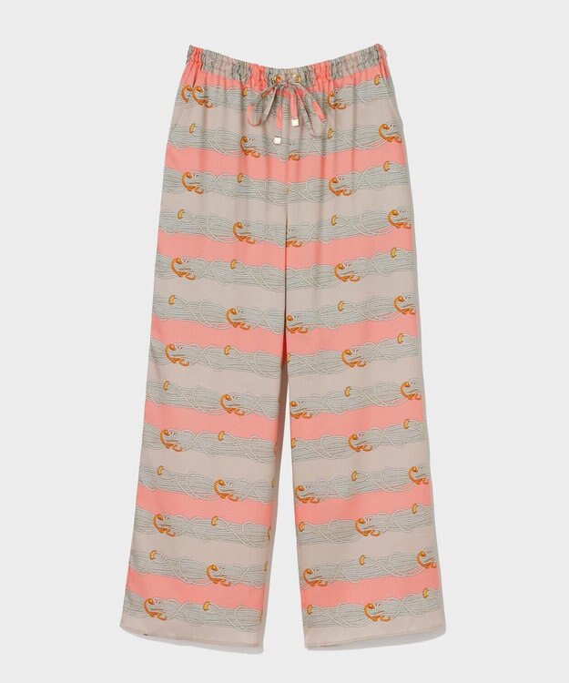 GRACE CONTINENTAL ロープボーダーパンツ ピンク