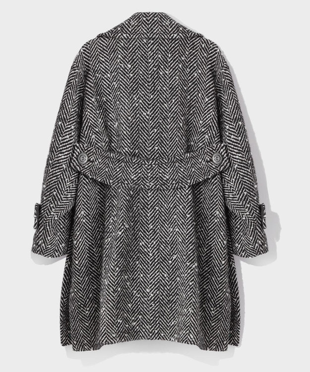 GRACE CONTINENTAL ヘリンボーンネップコート ブラック