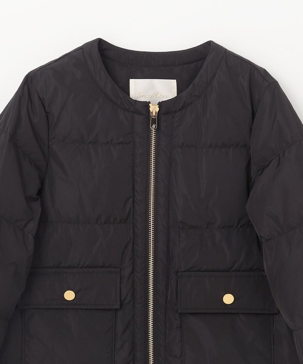 GRACE CONTINENTAL ボアコンビダウンジャケット ブラック