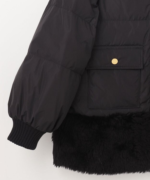 GRACE CONTINENTAL ボアコンビダウンジャケット ブラック