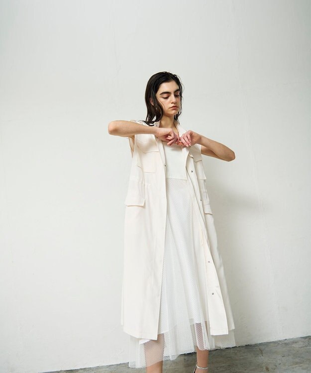 GRACE CONTINENTAL ミリタリーロングジレ キナリ