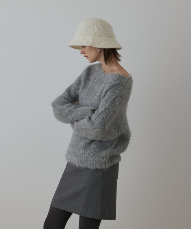 GRACE CONTINENTAL オーバーニットトップ グレー