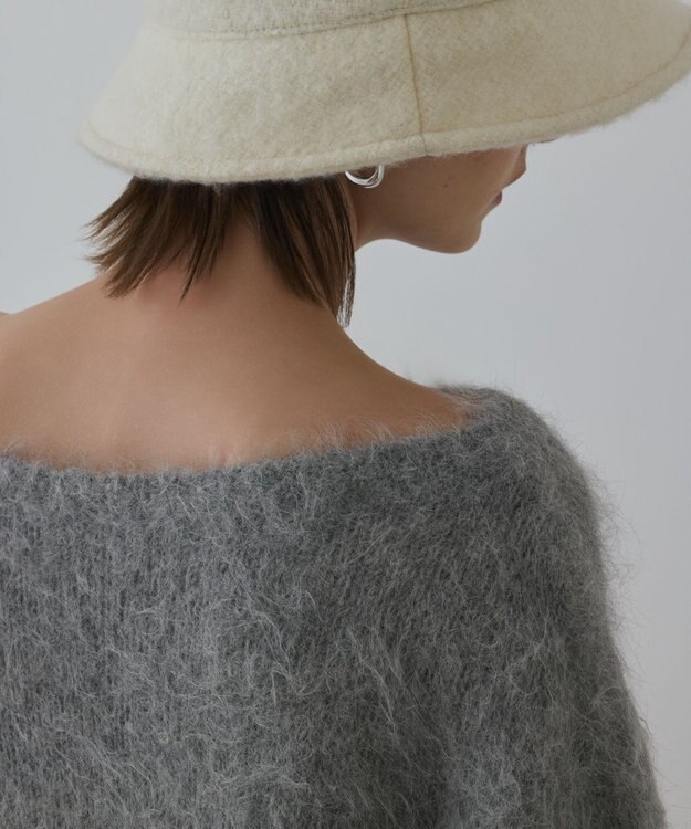 GRACE CONTINENTAL オーバーニットトップ グレー