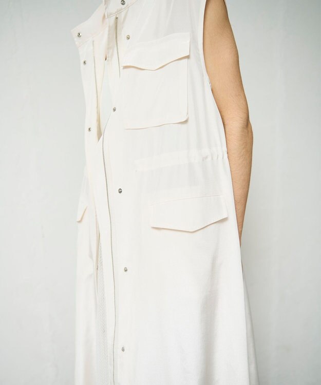 GRACE CONTINENTAL ミリタリーロングジレ キナリ