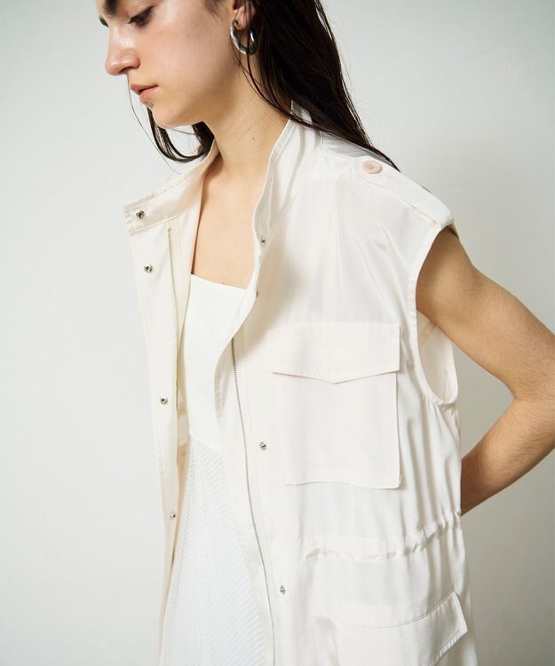 GRACE CONTINENTAL ミリタリーロングジレ キナリ