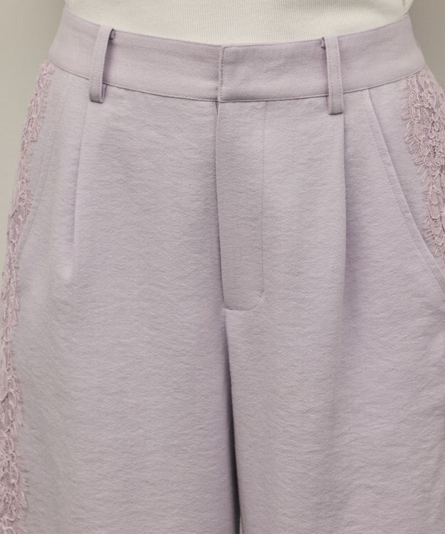 GRACE CONTINENTAL サイドレースパンツ ラベンダー